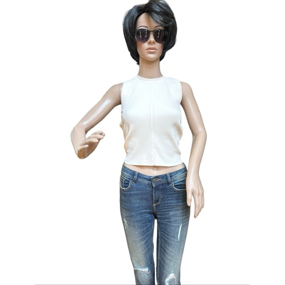 Zara Cream Bare Back Tie Back Sleeveless Top, NWT, S - Picture 5 of 15